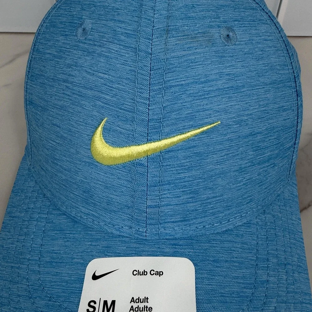 Nike Hat Cap Strap Back Mens S/M Blue Dri-FIT Club Cap Training Unisex‎